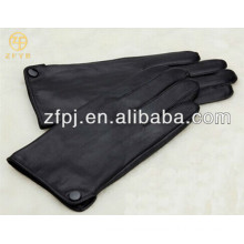 men fashion button decorated PU leather gloves in winter